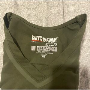 Dark green scrub top